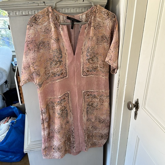 Pink Patterned Mini Dress - Picture 4 of 5